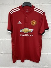 Adidas Manchester United Chevrolet Official Red TShirt Embroidered logo UKM PWM