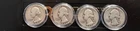 🔥 1936-64 Washington Quarter 90% Silver Circulated $1 Face Value 4 Quarters🔥
