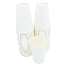 50x Disposable Cups 180ml Dispenser Paper Cup Coated Eco Friendly