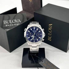 Bulova Marine Star Blue Dial Chronograph Men's Quartz Watch | 43mm | 96B256
