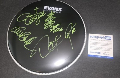 PANTERA signed Autogramm In Person DRUMHEAD ANSELMO ZAKK WYLDE REX ACOA 