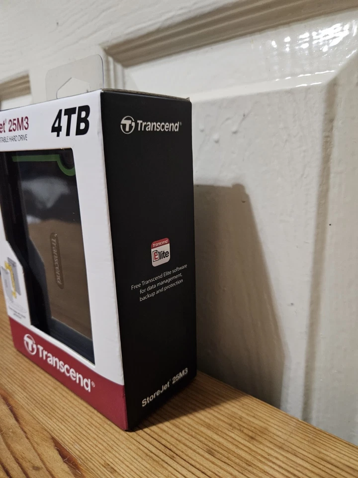 Transcend TS4TSJ25M3S Storejet 25M3S 4Tb Portable Hard drive - New - Image 3 of 4