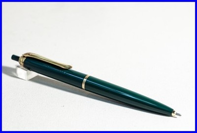 Vintage GEHA Hermetic 320 Ballpoint Pen In Green & Gold With New Red Refill
