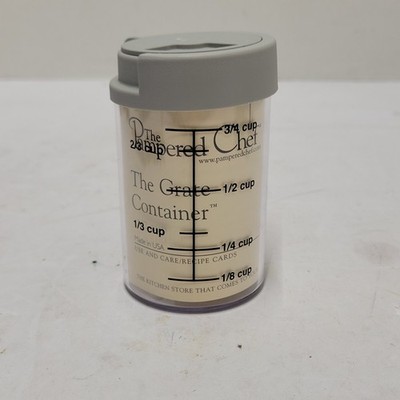 Pampered Chef #1278 Grate & Store Container, 3/4 Cup Capacity