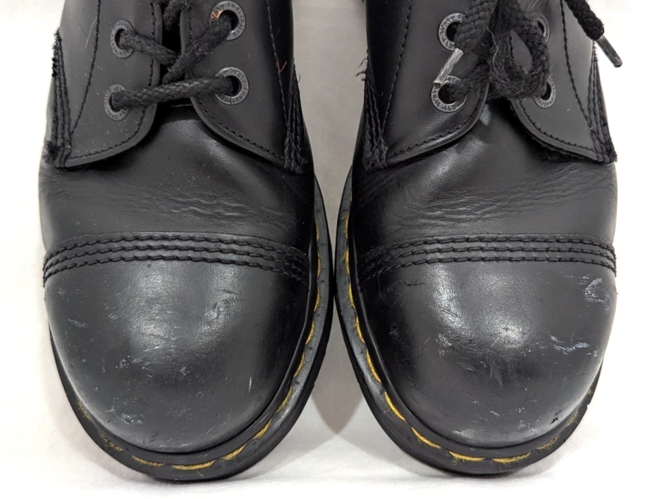 Vtg 90s DR MARTENS Shoes 9875 STEEL TOE Oxfords Made in ENGLAND US M 8 W 9 EUC * - Image 4 of 4
