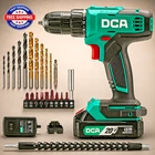 DCA Cordless Drill Set 354 in-lbs Torque 3/8" Keyless Chuck Electric Power Drill