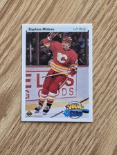1990-91 Upper Deck Young Guns UD Hockey Stephane Matteau Rookie Calgary Flames