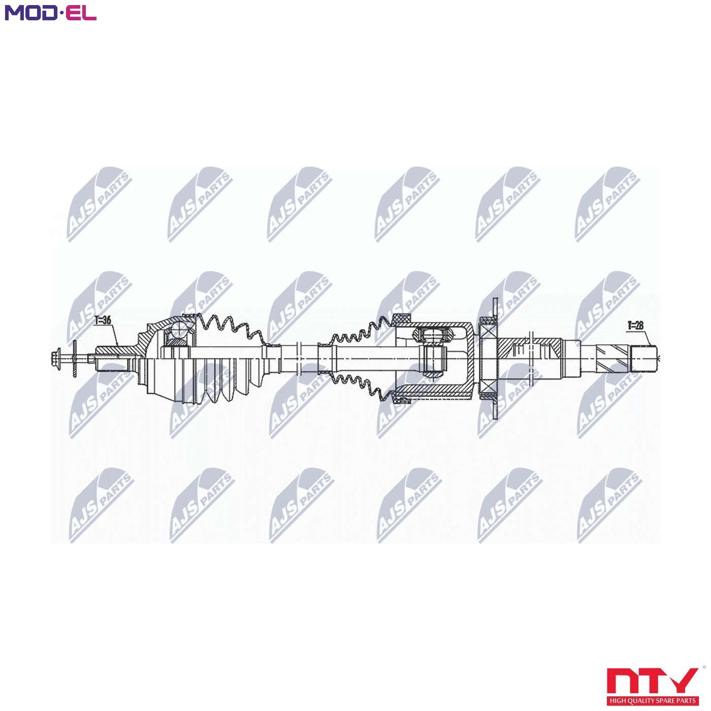 DRIVE SHAFT NPW-VV-140 FOR VOLVO B4204T19/4204T37/4204T33 D4204T9/4204T8 2.0L - Image 7