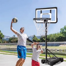 Portable Basketball Hoop 7-9ft Height Adjustable Basketball Net Stand 2.1 - 2.5m