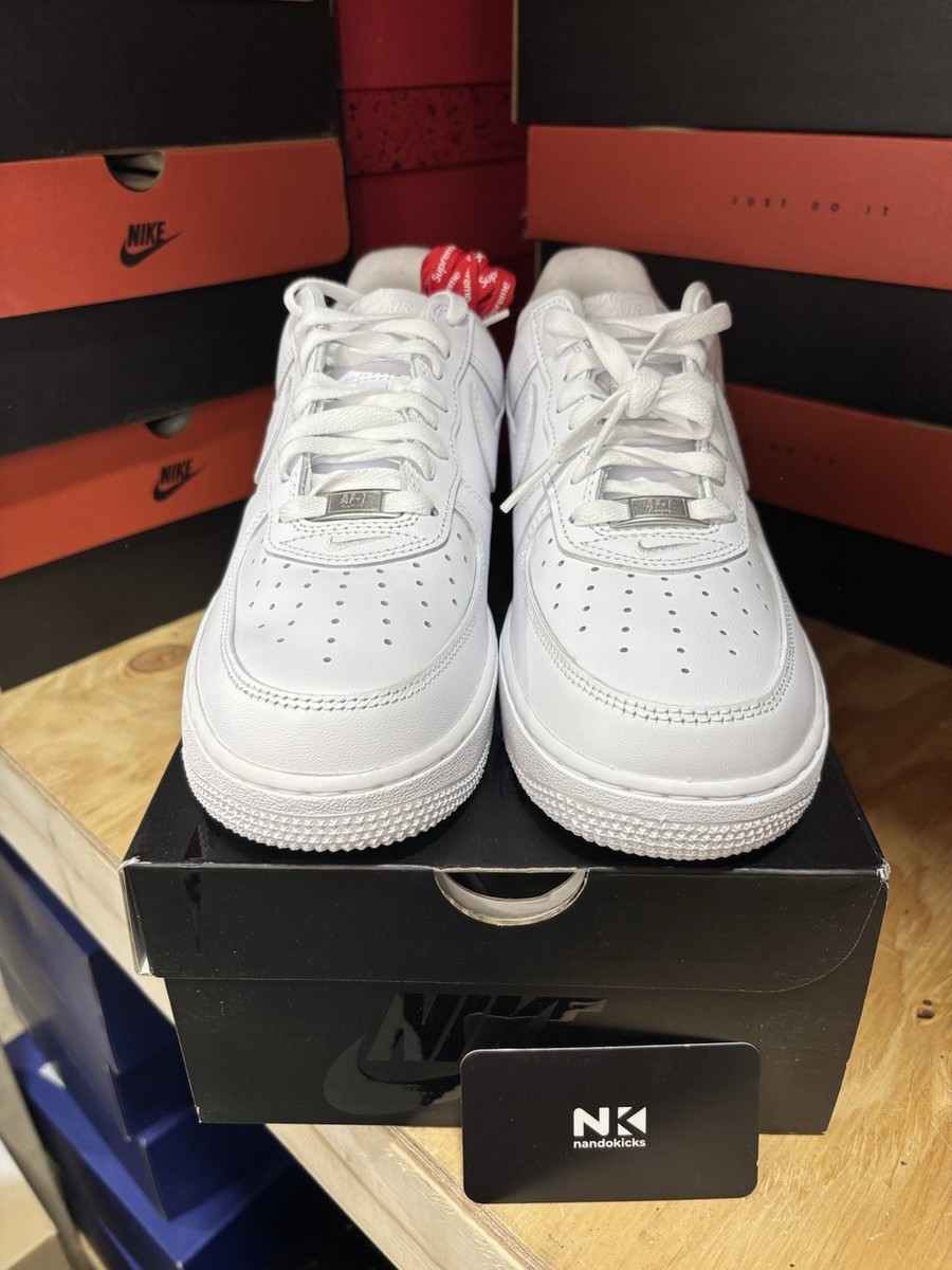 Size 11 - Nike Air Force 1 x Supreme Low Box Logo - White for sale