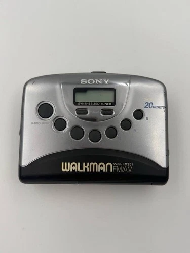 Sony Walkman WM-FX251 FM AM Cassette Player w/ Case Vintage