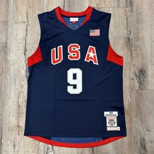 Dwyane Wade Mitchell & Ness Navy USA Basketball 2008 Authentic Jersey Size 44 L