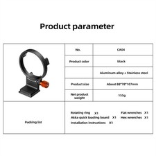 Rotatable Tripod Mounting Collar Lens Collar High Strength for DSLR Mount