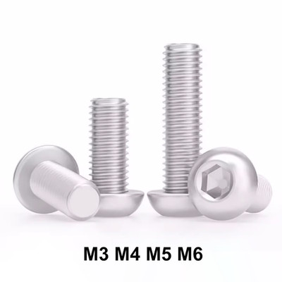M3 M4 M5 M6 Aluminium Linsenkopfschrauben Alu Innensechskant Linsenkopf DIN 7380