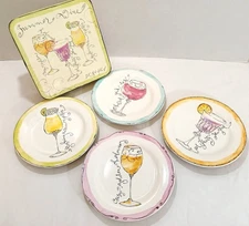Summer Wine Set of 4 Rosanna Appetizer Dessert Plates Comes with Original Box