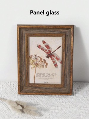 Brown Retro Wooden Photo Frame 4x6 5x7 6x8 8x10 A4 Panel Glass