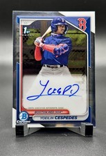 Yoelin Cespedes 2024 Bowman Chrome 1st Bowman Prospect Auto Boston Red Sox