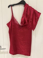Lipsy London Red Satin Short Pyjama Set 14 - New