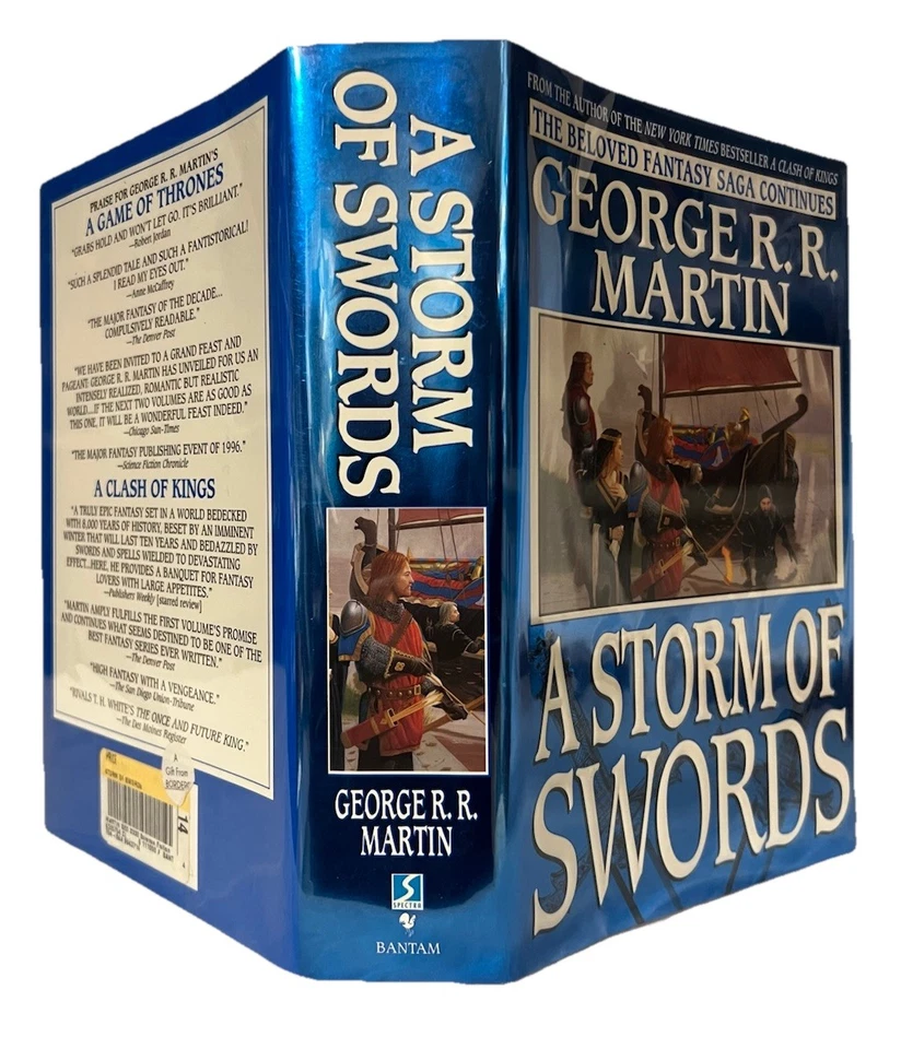 БУРЯ МЕЧЕЙ Джордж Р.Р. Martin Bantam книги подписанный 1-е издание-1-й печати - LN - Изображение 2 из 4