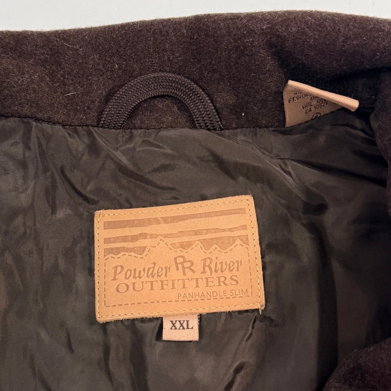 Powder River Outfitters Mens Dark Heather Wool Vest XXL Western Rodeo Cowboy - product detail image 3