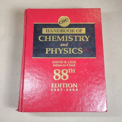 CRC Handbook of Chemistry and Physics, 88th Edition (100 Key Points) - GOOD