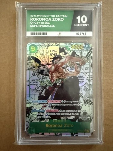Roronoa Zoro OP06-118 Alt Art Manga One Piece TCG English OP06 Version ACE 10
