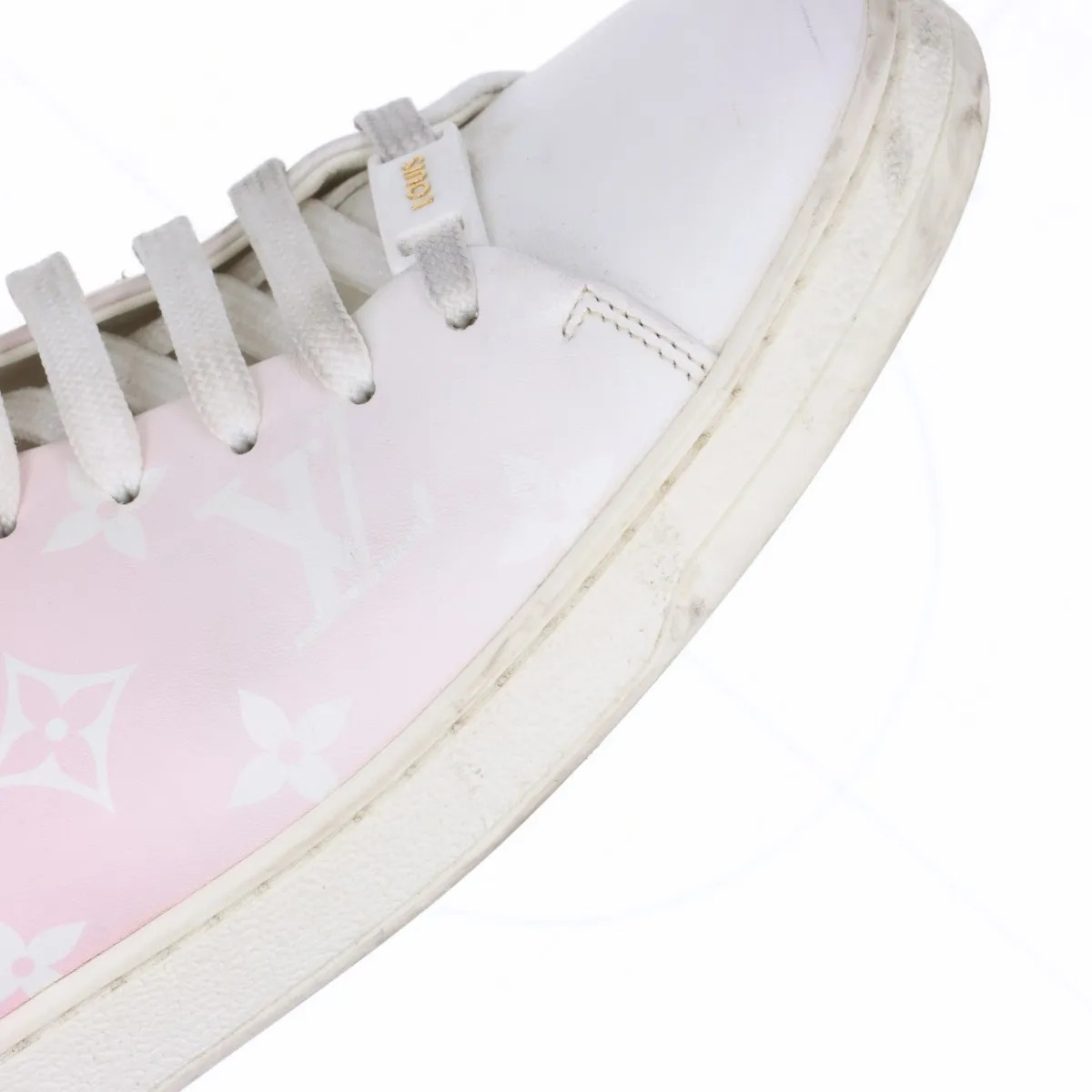 Louis Vuitton Front low line 20 years Leather Sneakers 37.5 Ladies' pink x white thumbnail 13