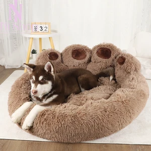 Chat chien chat calmant Lits Grande Mat Comfy Puppy Fluffy Donut Cushion Plush AU