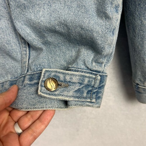 RARE VTG Nothing Else Is A Pepsi Embroidered Pepsi Logo Trucker Denim Jacket L - Picture 8 of 12