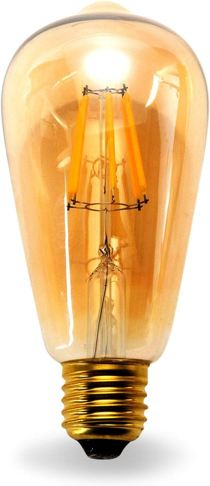Bronze Amber DC 12 Volt Edison Light Bulb ST64 Soft White 2700K 6W LED E26 Stand