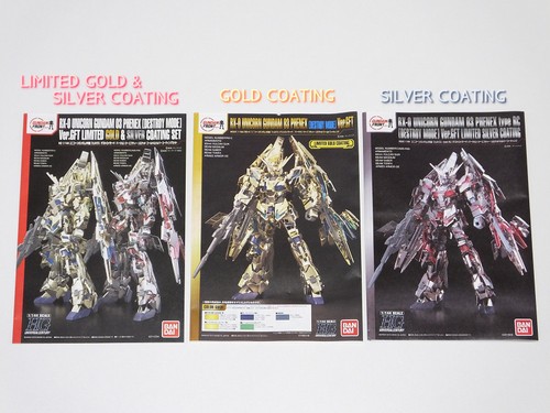 HG Unicorn Gundam Unidad 3 Fennex (Modo Destruir) JUEGO LIMITADO DE RECUBRIMIENTO DE ORO Y PLATA - Imagen 12 de 12