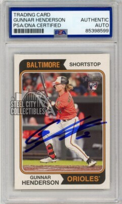 Gunnar Henderson 2023 Topps Heritage Autograph Rookie Card Gunnar Henderson 2023 Topps Heritage Autograph Rookie Card