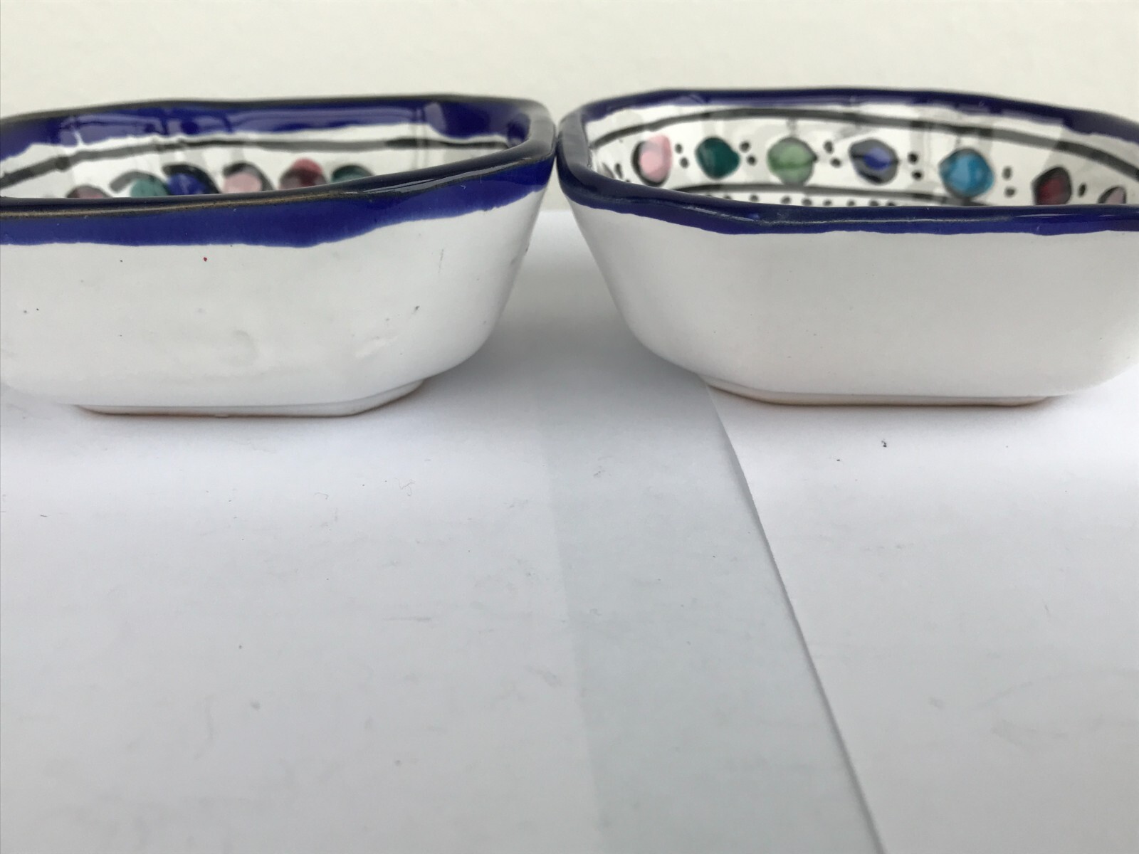 two small continental faience pottery fish decorated dishes eBay