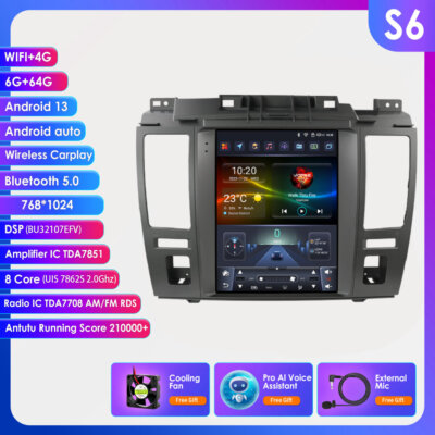 Carplay 9.7''For Nissan Tiida 2004-11 Android 14 6+64GB Car Stereo Radio GPS DSP