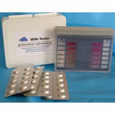 MLS-GERMANY Tester a 2 camere dispositivo di prova Whirlpool / POOL tester metodo cloro incl. 40 compresse
