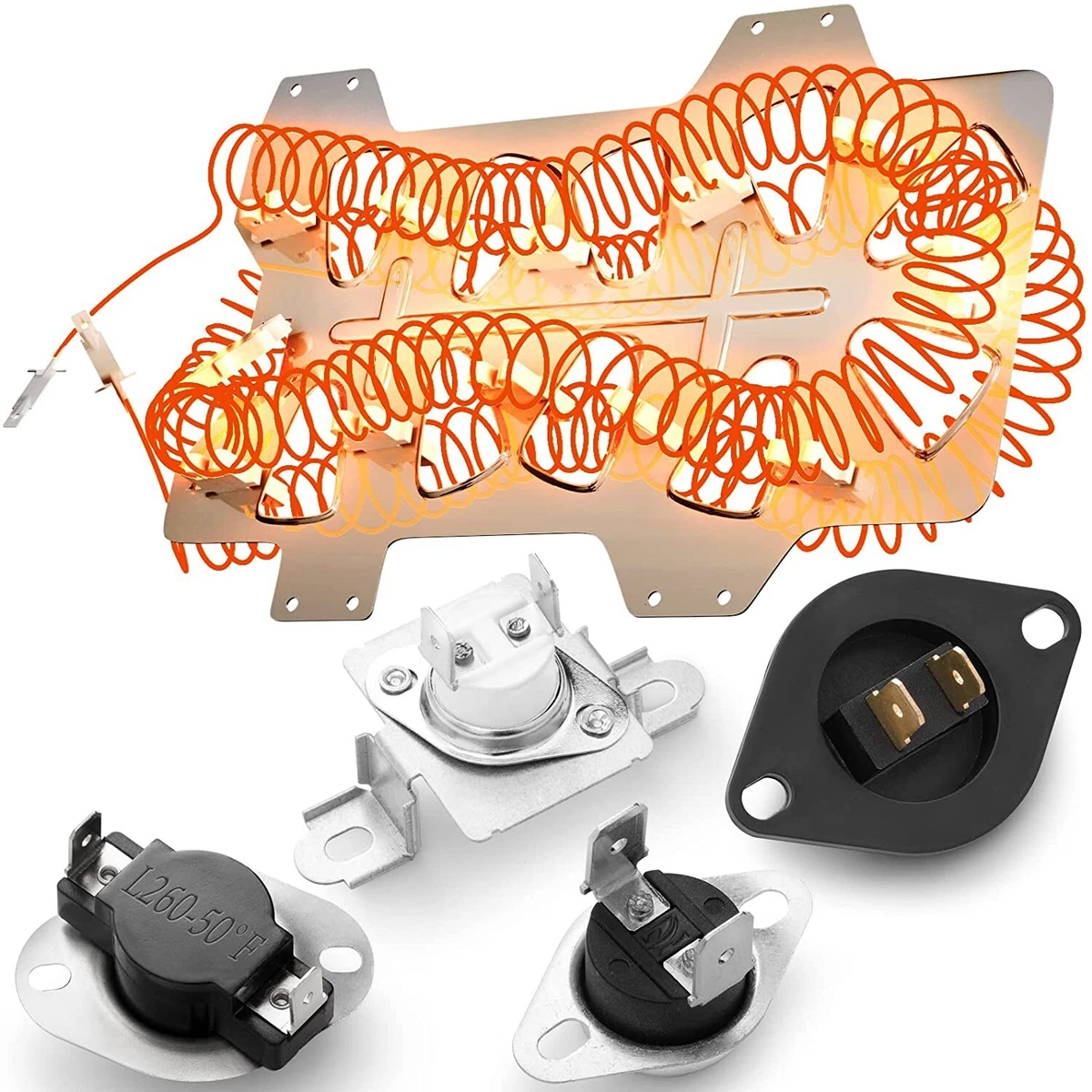 DC47 00019A Heating Element Thermostat Repair Kit for Samsung Amana Inglis Dryer