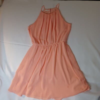 Maurices Very Cute Light Coral Halter Top Style Dress Medium
