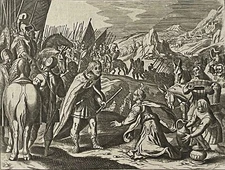 Abigaïl épouse du roi David Israël d'après Matthäus MERIAN (1593-1650) XVII