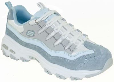 skechers d lite grey