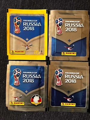 PANINI LOT 4 POCHETTES PACKETS TUTEN WORLD CUP RUSSIA 2018 SEALED NEW - Photo 1/2