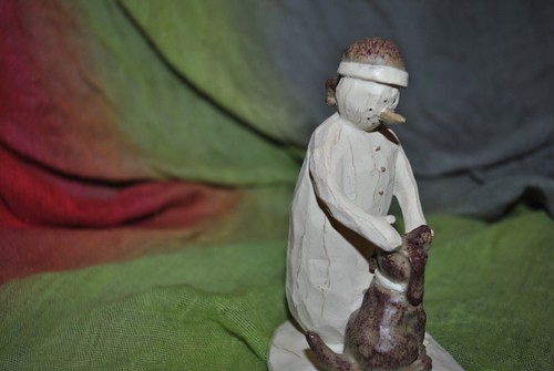 VTG Flurryville Feelings BEST FRIENDS 5" Figurine Snowman Dog Puppy Christmas - Imagen 3 de 5