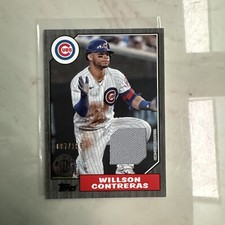 2022 Series 1 1987 Topps Baseball Relics Black /199 Willson Contreras #87R-WC