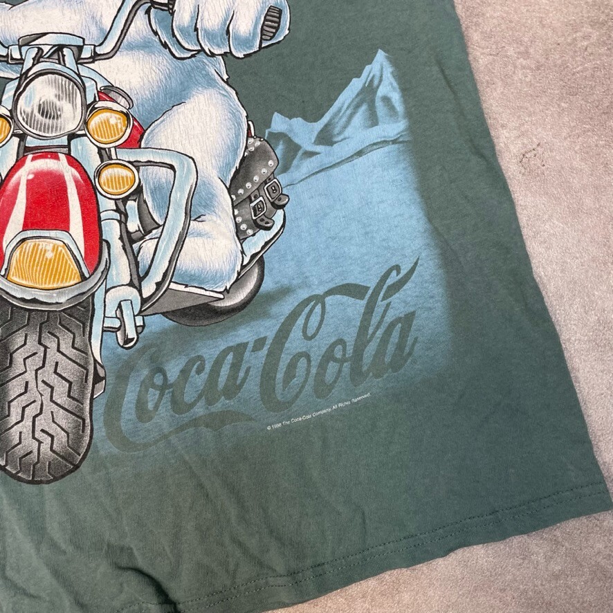 Coca Cola Wear T-Shirt Kids Polar Bear Coke Graphic Tee, Green Large image 5