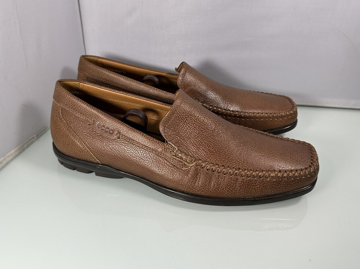 ECCO Mens Classic Moc Slip On Pebbled Leather Loafers Dress  display picture 1