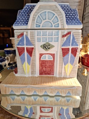 Fitz & Floyd Omnibus Regatta Club Cookie Jar Vintage 10  Tall