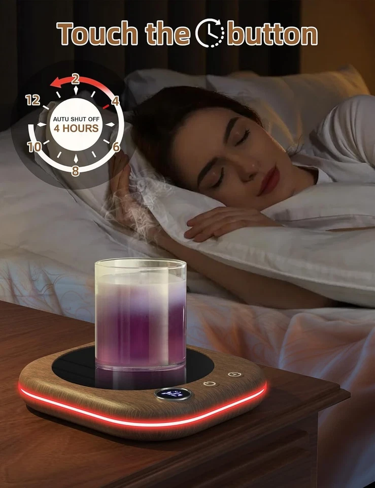 Cup Warmer Coffee Warmer for Desk with 3 Temperatures LCD 1-12h C495 - Image 4 of 4