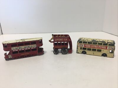 3 Matchbox Models of Yesteryear #3 1907 London E Class Tram Car Lesney #74 & #12