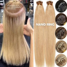 THICK Nano Ring Tip Hair Extensions Double Drawn Micro Loop Beads 150G Full Head