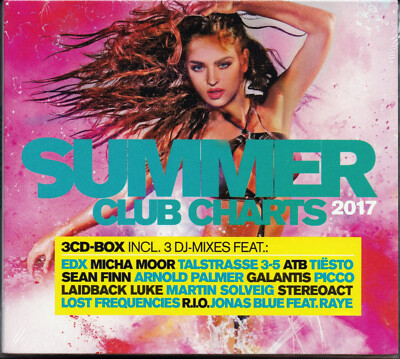3 CD Summer Club Charts 2017 Micha Moor ATB Sean Finn Lost Frequencies . NEU OVP