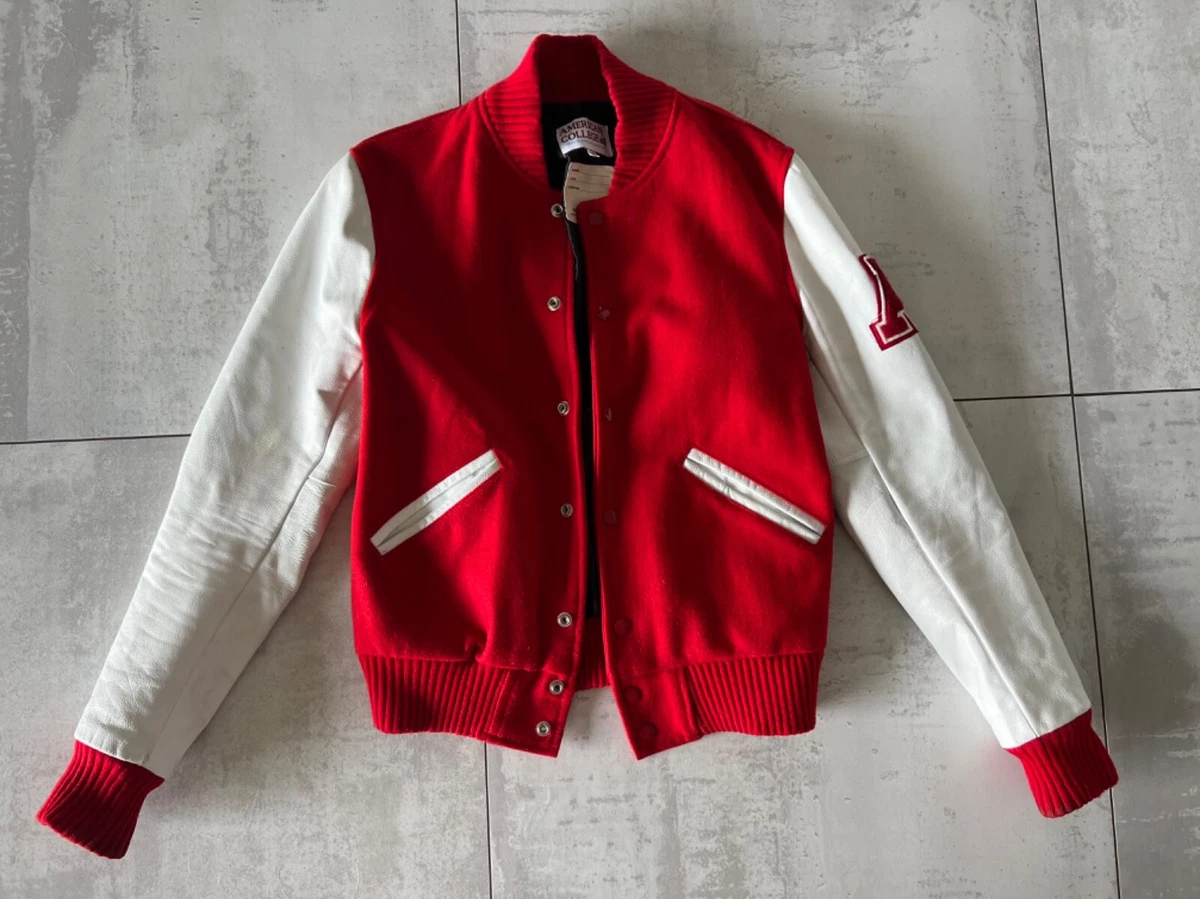 Red white best sale jacket